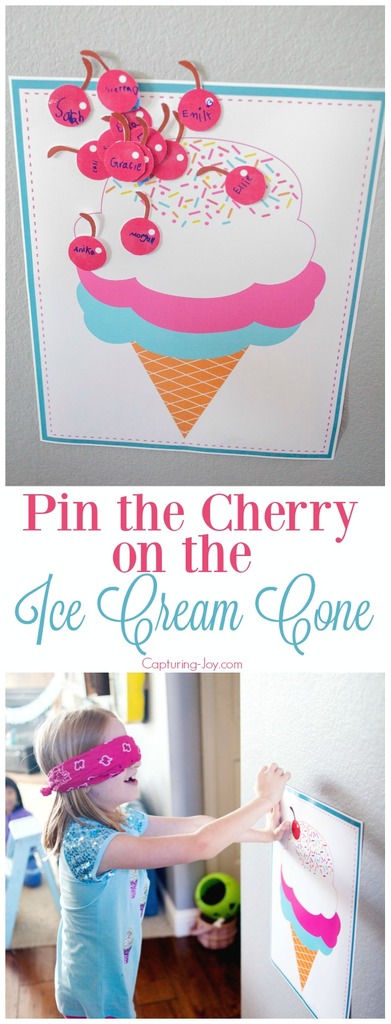 Pin the Cherry on the Ice Cream Cone