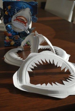 Make Paper Plate Shark Jaws