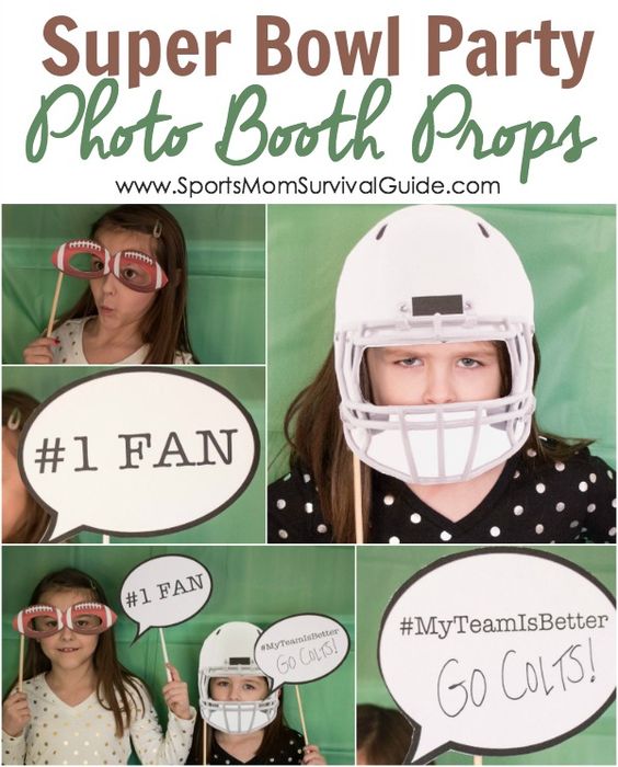Football Party Photo Booth Props