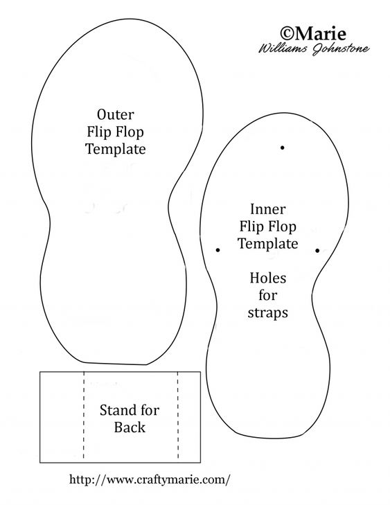 Flip Flop Card Tutorial - free template