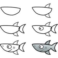 How To Draw A Cartoon Shark