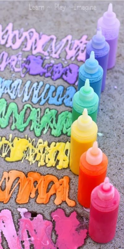Rainbow Sidewalk Chalk Paint Recipe