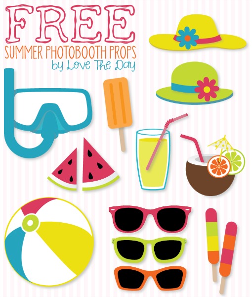 Free Beach Party Printable - Photo Booth