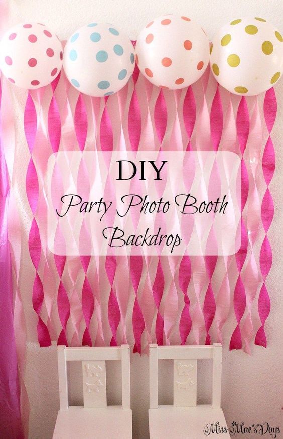 DIY Party Photo Booth Backdrop