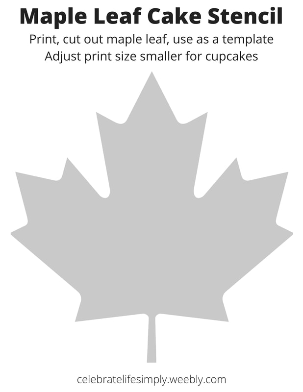 Maple Leaf Cake Stencil Free Printable
