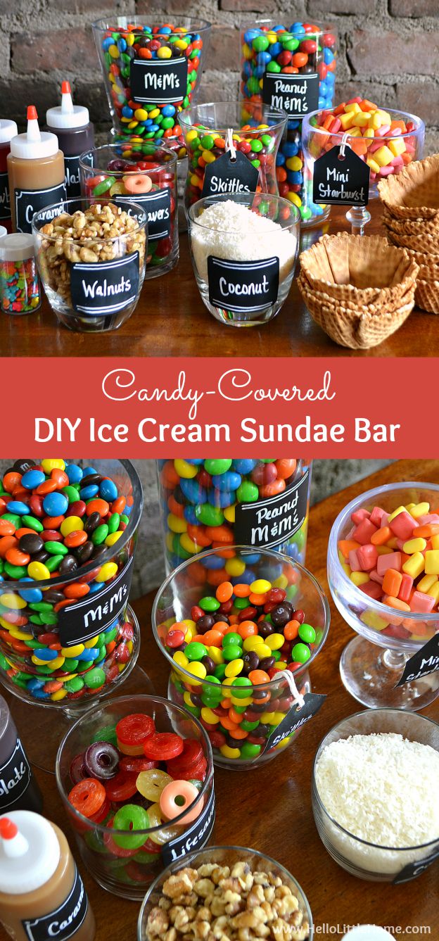  Candy-Covered DIY Ice Cream Sundae Bar! 