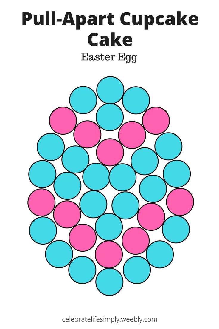 Easter Egg Pull-Apart Cupcake Cake Template | Over 200 Cupcake Cake Templates perfect for all your party needs!