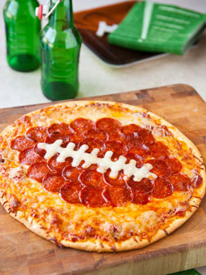 Football Pepperoni Pizza Recipe