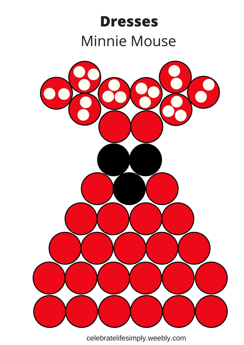 Minnie Mouse Dress Pull-Apart Cupcake Cake Template | Over 200 Cupcake Cake Templates perfect for all your party needs!