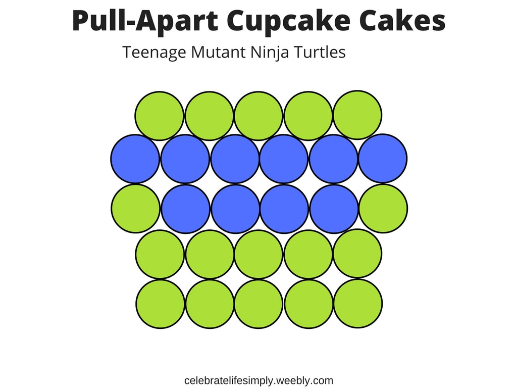 Leonardo Pull-Apart Cupcake Cake Template