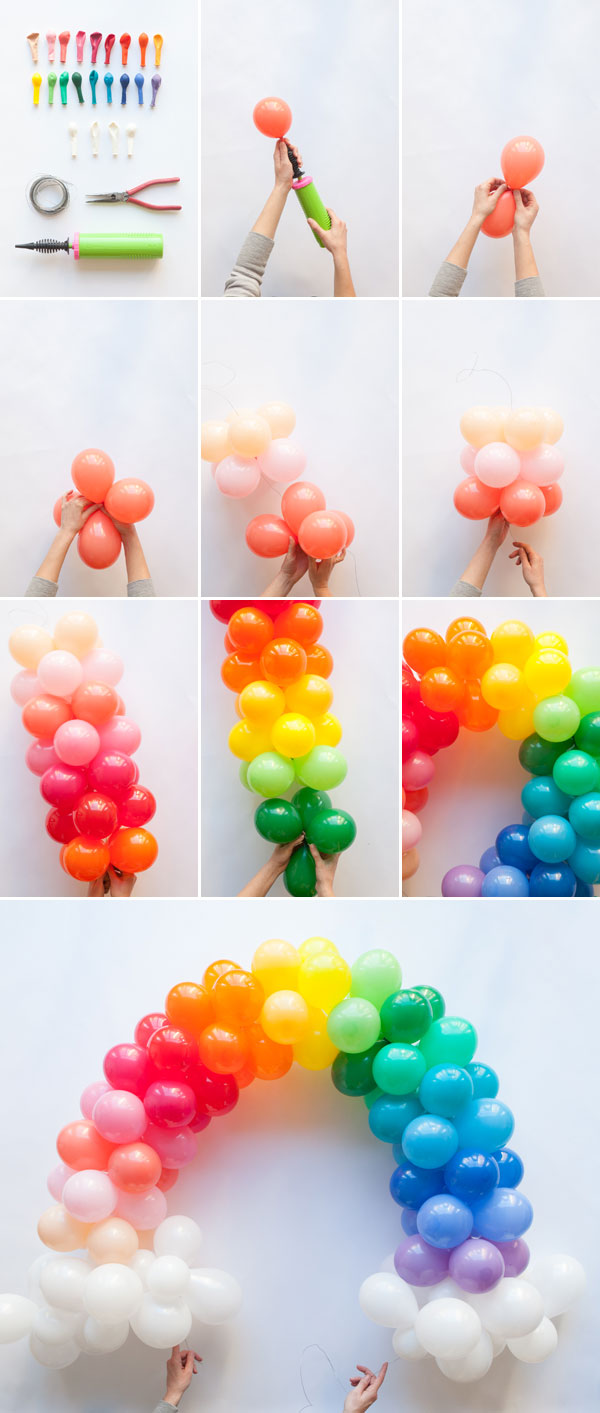 Mini Rainbow Balloon Arch DIY
