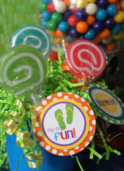 Summer Time Celebrations Printable - Flip Flop Cupcake Toppers